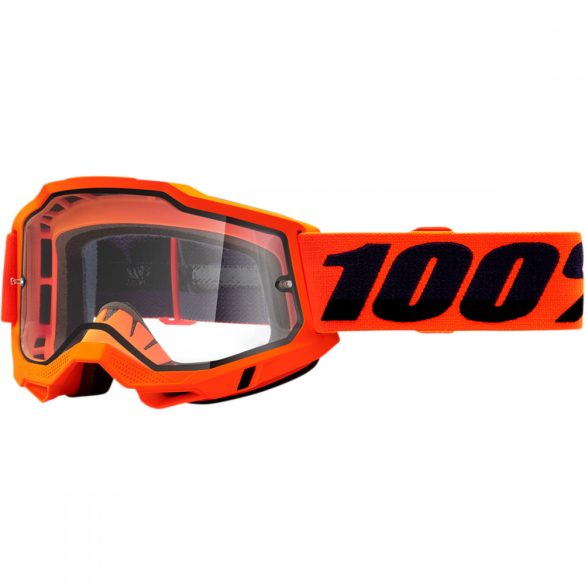 100% Accuri 2 Enduro Neon Orange  szemüveg víztiszta lencsével 