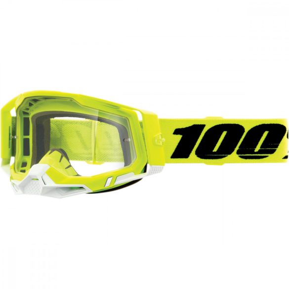 100% Racecraft 2 Fluo yellow  szemüveg víztiszta lencsével 
