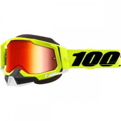   100% Racecraft 2 snow szemüveg tükrős lencsével  fluo sárga szinben