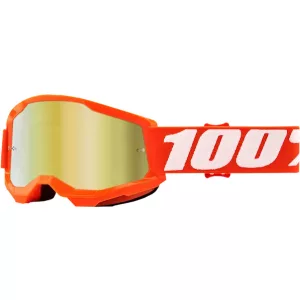 100% Strata 2 Junior (Orange - Mirror Gold Lens) gyerek motoros szemüveg