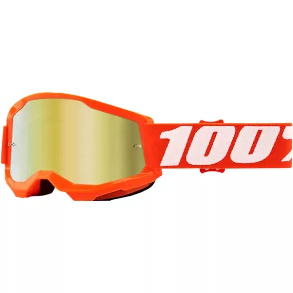 100% Strata 2 Junior (Orange - Mirror Gold Lens) gyerek motoros szemüveg