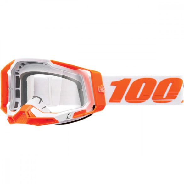 100% Racecraft 2 Orange  szemüveg víztiszta lencsével 