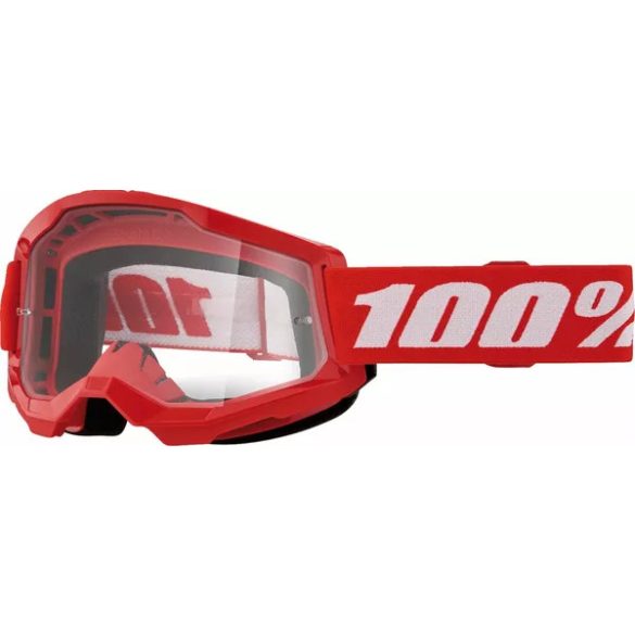 100% Strata 2 piros gyerek szemüveg víztiszta lencsével 