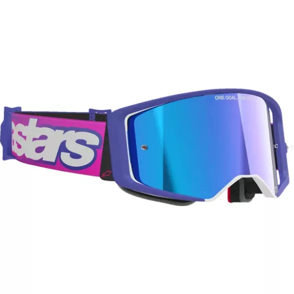 Alpinestars Supertech Vision Vista – Pink-Purple szemüveg / Blue Mirror lencsével