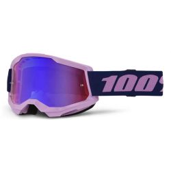   100% Strata 2 Motoros Szemüveg –Lila, tükrös piros lencsével