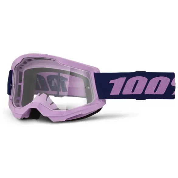 100% Strata 2 Motoros Szemüveg –Lila víztiszta lencsével