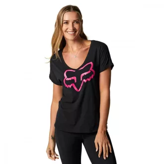 Fox girl boundary top , fekete - pink
