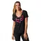 Fox girl boundary top , fekete - pink