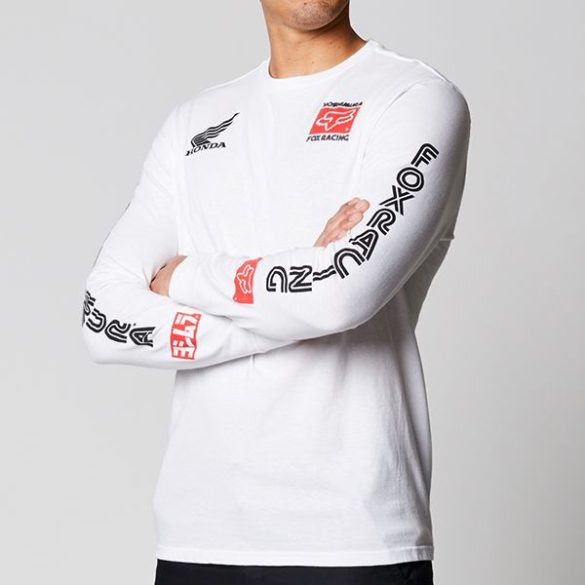 FOX RACING YOSHIMURA HONDA LONG SLEEVE TEE, fehér,  XL