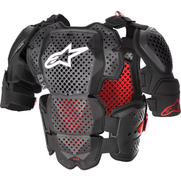 Alpinestars A-10 V2 páncél, Fekete-Piros színben