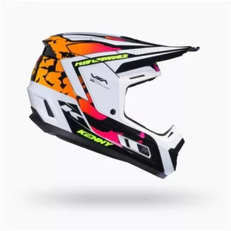   Kenny Performance Graphic + Stain cross/enduro bukósisak – Fehér/rózsaszín/lila – S