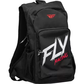   Fly Racing jump hátizsák - 2 zipzáras zsebbel fekete színben