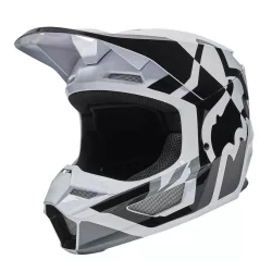   Fox V1 LUX MIPS MVRS ECE  bukósisak, fekete-fehér 2XL=63-64 cm