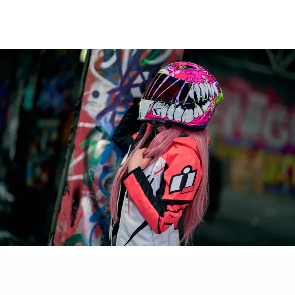 ICON NŐI  Airform Retro Kapucnis dzseki narancs-fehér 