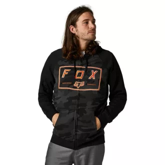 Fox  Badger Camo  Ffi kapucnis zip pulóver , black camo