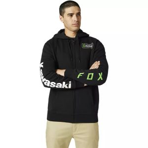 Fox KAWASAKI ZIP HOODIE, fekete XL