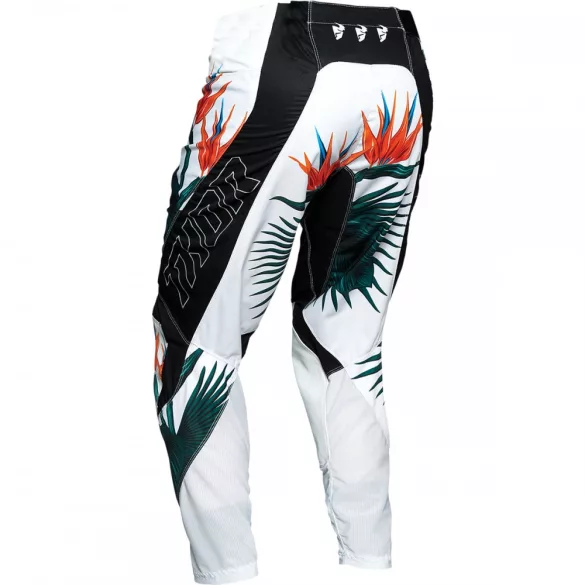 THOR  Pulse Tropix gyerek cross nadrág, fehér-fekete-zöld, 