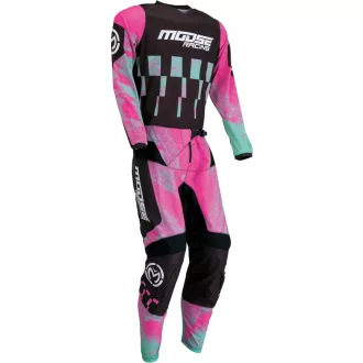 Moose Racing qualifier szett fekete - pink m - 32 méret