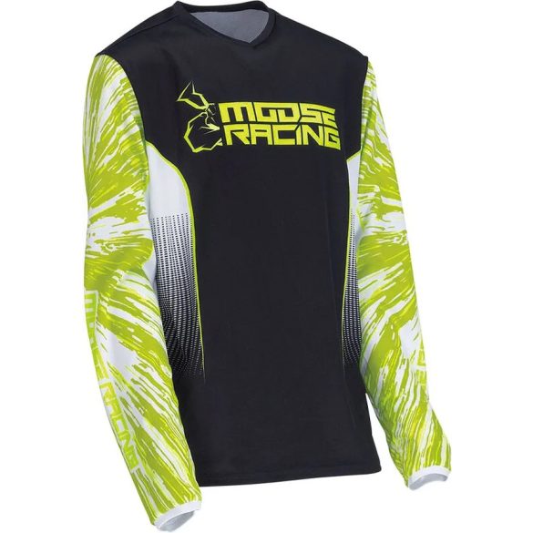 moose racing agroid gyerek mez fluo-fekete