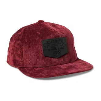 Fox fixated burgundy snapback sapka