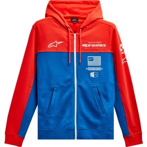 Alpinestars H-Block kapucnis pulóver, kék-piros
