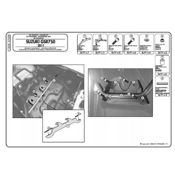 KAPPA ADAPTER TE3100K OLDALKONZOL FELSZERELÉSÉHEZ HÁTSÓ KONZOL HASZNÁLATA NÉLKÜL