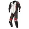 Alpinestars bőrruha 1 - teiler missile tech air compatible fekete/fehér - piros