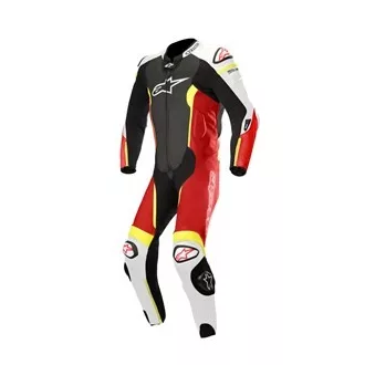   Alpinestars bőrruha 1 - teiler missile tech air compatible fekete/fehér - piros - fluo
