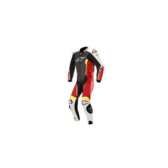 Alpinestars bőrruha 1-TEILER MISSILE TECH AIR COMPATIBLE fekete-fehér-piros-fluo