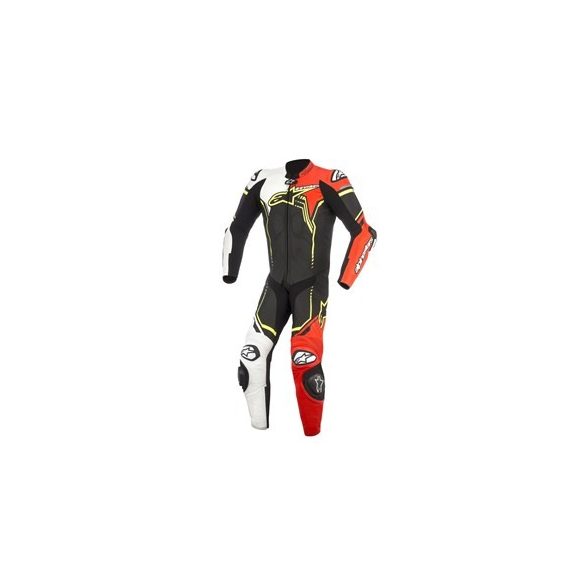 Alpinestars bőrruha 1-TEILER GP PLUS V2 fekete-fehér-piros-fluo