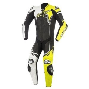 Alpinestars bőrruha 1-TEILER GP PLUS V2 fekete-fehér-fluo