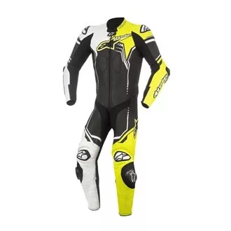   Alpinestars bőrruha 1 - teiler gp plus V2 fekete/fehér - fluo