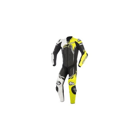 Alpinestars bőrruha 1-TEILER GP PLUS V2 fekete-fehér-fluo