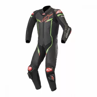   Alpinestars bőrruha leder 1 - teiler gp pro V2 tech air bag fekete/zöld - piros