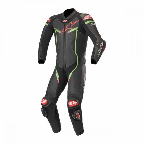 Alpinestars bőrruha LEDER 1-TEILER GP PRO V2 TECH AIR BAG fekete-zöld-piros