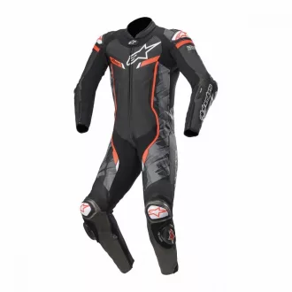   Alpinestars bőrruha leder 1 - teiler gp pro V2 tech air bag fekete - camo - piros