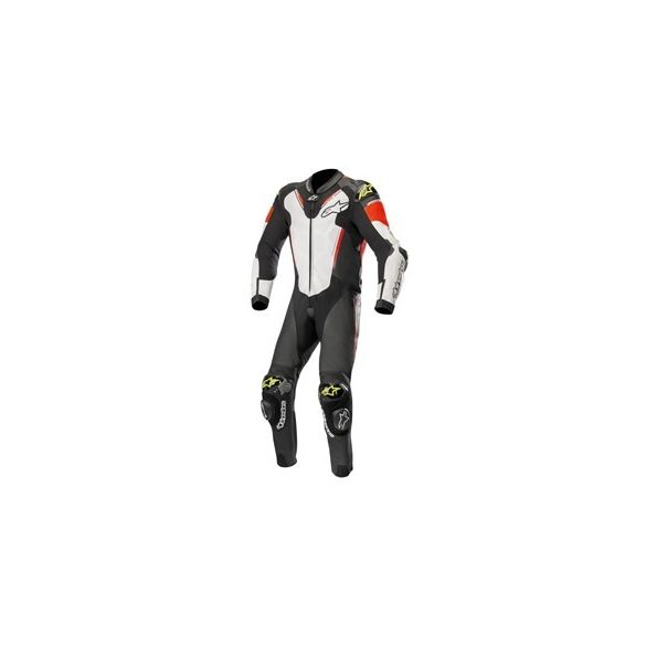 Alpinestars bőrruha 1-TEILER ATEM V3 fekete-fehér-piros-fluo