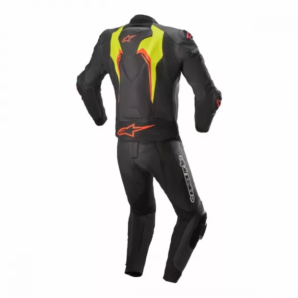 Alpinestars bőrruha 2-TEILER MOTEGI V3 fekete-fluo sárga-piros