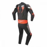 Alpinestars bőrruha 2- TEILER ATEM V4   fekete-sötétszürke-fluo piros