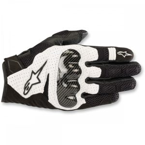 ALPINESTARS SMX-1 AIR V2 BŐR KESZTYŰ FEKETE-FEHÉR