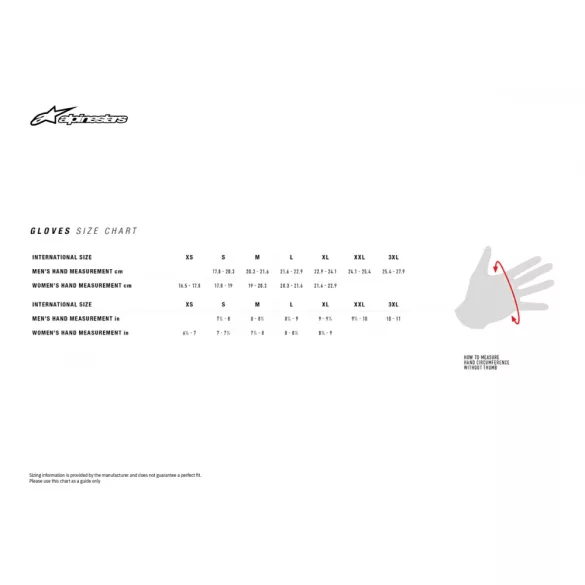 Alpinestars  SP-8 V3 kesztyű, black-white-red, S