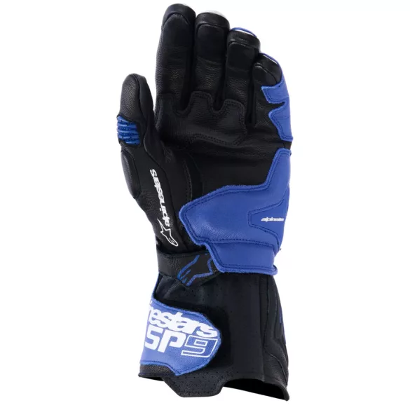 ALPINESTARS Sp-9 bőr kesztyű fekete-fehér-kék