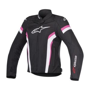 Alpinestars  Stella  T-GP PLUS R V2 női motoroskabát, FEKETE-FEHÉR-PINK