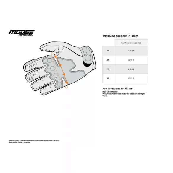 moose racing mx2 kesztyű fluosárga