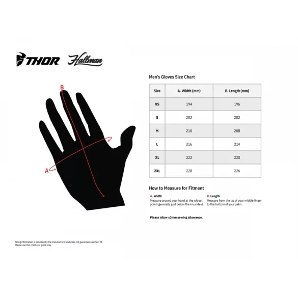 THOR TERRAIN  OFFROAD KESZTYŰ FEKETE