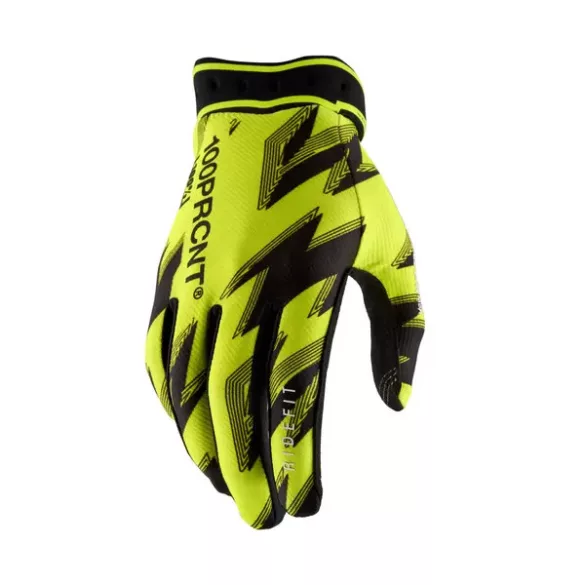100% ridefit fekete-fluo kesztyű