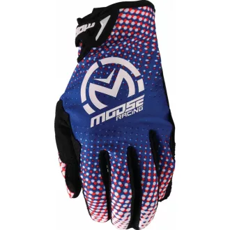 Moose Racing sx1 kesztyű kék/fehér - piros