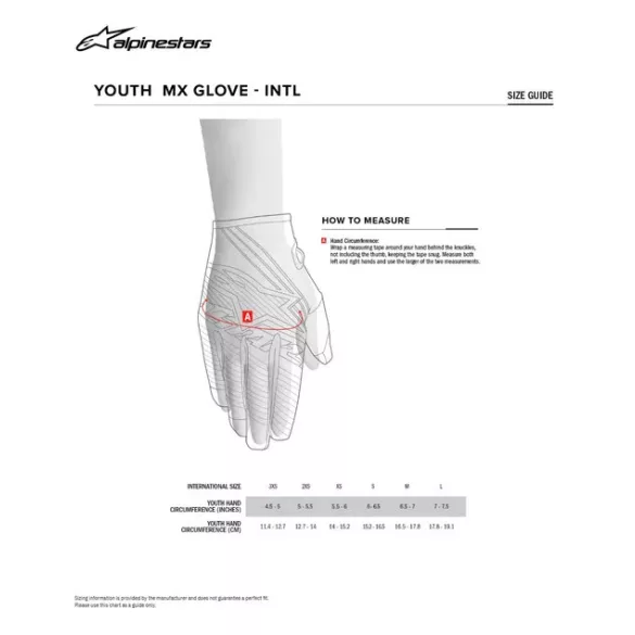 Alpinestars Youth  Full Bore V2 Gyerek Krossz Kesztyű