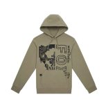 Fox Image Skull Fleece Po kapucnis pulóver