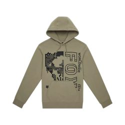 Fox Image Skull Fleece Po kapucnis pulóver